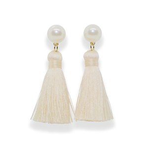 Pearl Tassel Earrings Ivory